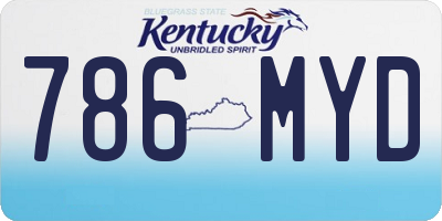 KY license plate 786MYD