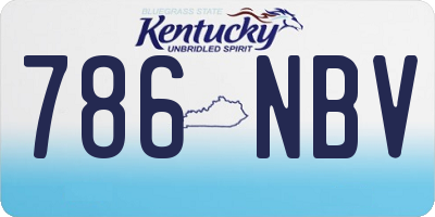 KY license plate 786NBV