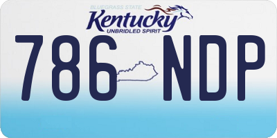 KY license plate 786NDP