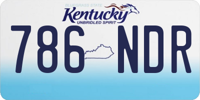 KY license plate 786NDR