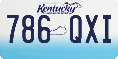 KY license plate 786QXI
