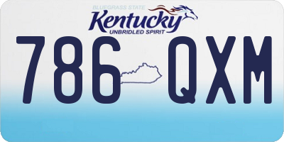 KY license plate 786QXM