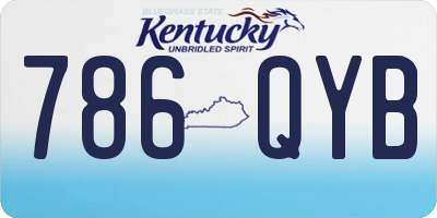 KY license plate 786QYB