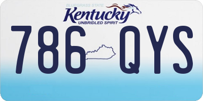 KY license plate 786QYS