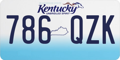 KY license plate 786QZK