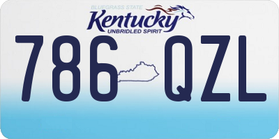 KY license plate 786QZL
