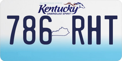 KY license plate 786RHT