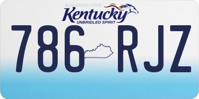 KY license plate 786RJZ