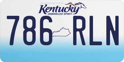 KY license plate 786RLN