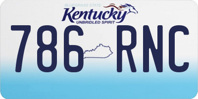 KY license plate 786RNC