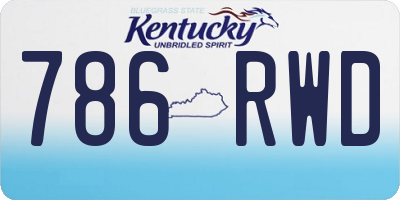 KY license plate 786RWD