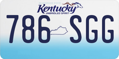 KY license plate 786SGG