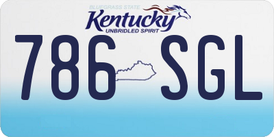 KY license plate 786SGL
