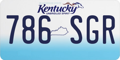 KY license plate 786SGR