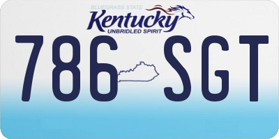 KY license plate 786SGT