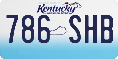 KY license plate 786SHB