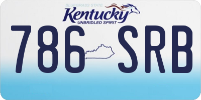 KY license plate 786SRB
