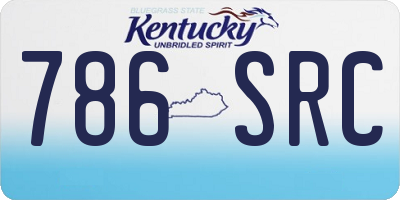 KY license plate 786SRC