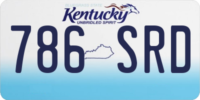 KY license plate 786SRD
