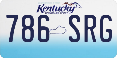 KY license plate 786SRG
