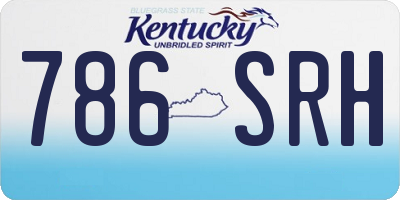 KY license plate 786SRH