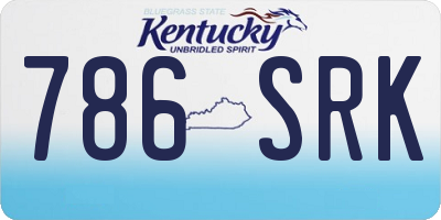 KY license plate 786SRK