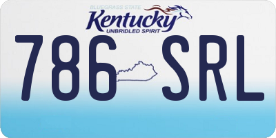 KY license plate 786SRL