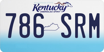 KY license plate 786SRM