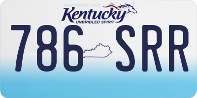 KY license plate 786SRR