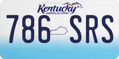 KY license plate 786SRS