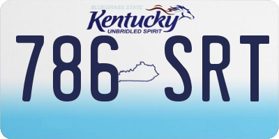 KY license plate 786SRT