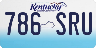 KY license plate 786SRU