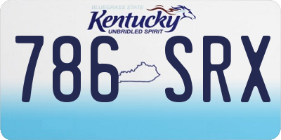 KY license plate 786SRX