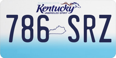 KY license plate 786SRZ