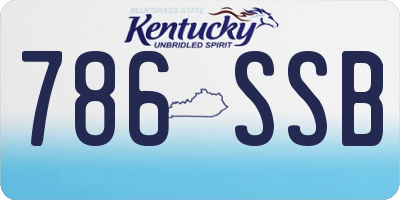 KY license plate 786SSB