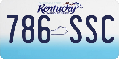 KY license plate 786SSC