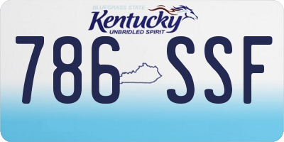 KY license plate 786SSF