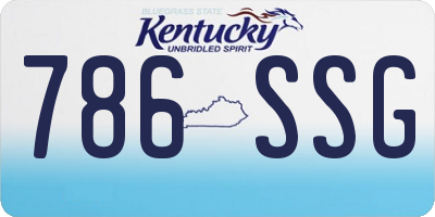 KY license plate 786SSG