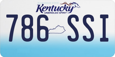 KY license plate 786SSI