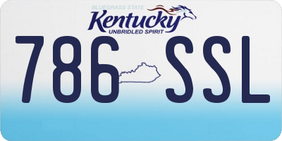 KY license plate 786SSL