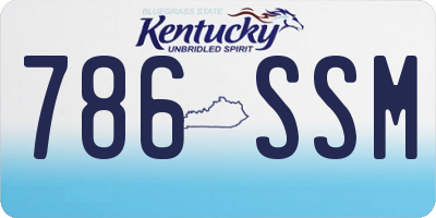 KY license plate 786SSM