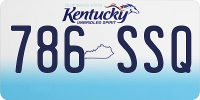 KY license plate 786SSQ