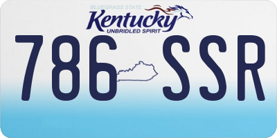 KY license plate 786SSR