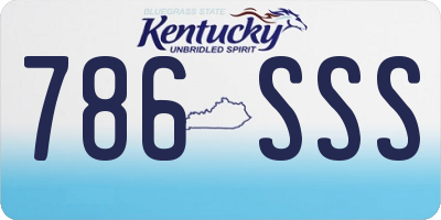 KY license plate 786SSS