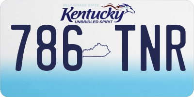 KY license plate 786TNR