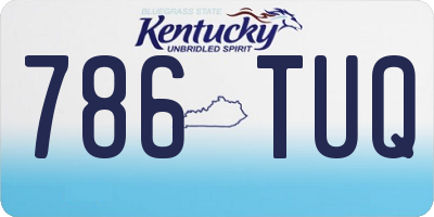 KY license plate 786TUQ