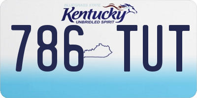 KY license plate 786TUT