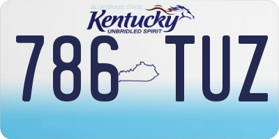 KY license plate 786TUZ