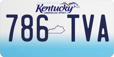 KY license plate 786TVA