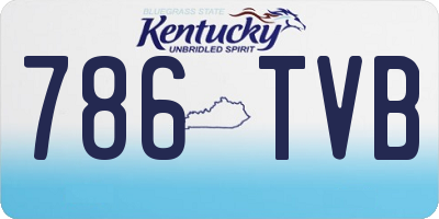 KY license plate 786TVB